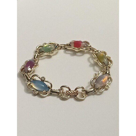 Sarah Coventry Jewelry - SARAH COVENTRY 1959 Sabrina Fair Watermelon Jelly Rhinestone Bracelet Small